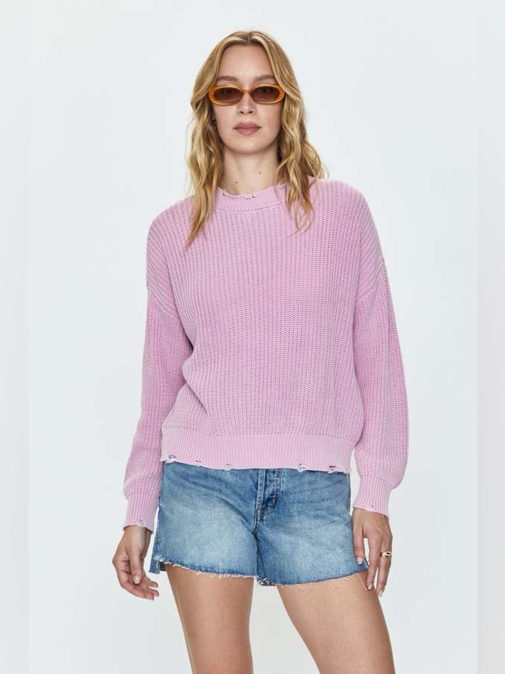 PISTOLA Eva Sunwashed Pink Women’s Pullover Sweater Size Large NWT